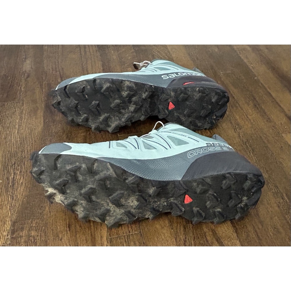 Women's Salomon Speedcross 5 trail running shoes Green Mesh Upper Quick Lace 8 T - Picture 10 of 10
